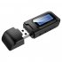 Bluetooth 5 0 Receiver Transmitter LCD Display 3 5mm AUX Jack 2 In1 USB Bluetooth Dongle Wireless Audio Adapter black