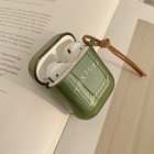 Bluetooth  Headset  Case Letters Pattern Transparent Green Shell For Airpods1/2 Generation airpods 1/2 generation