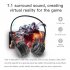 Bluetooth Headset Gaming with Microphone 7 1 Sound Channel Headphone for Music Mobile Phone Game white