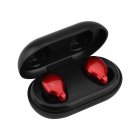 Bluetooth Headset Stereo Bluetooth 5.0 Mini Headset Noise Reduction Stereo Phone-call Headphones red