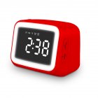Bluetooth Speaker HD Mirror Display Led Digital Smart Alarm Clock Night Light Card FM Audio Player red
