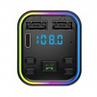 Bluetooth-compatible 5.0 Fm Transmitter Car Mp3 Player Noise Reduction Wireless Hands Free Audio Receiver black