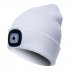 Bluetooth compatible Headphone  Hat Led Light Outdoor Traveling Luminous Knitted Hat Navy blue