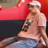 Boy Girl KAWS Couple T shirt Cartoon Doll Crew Neck Short Sleeve Loose Student Pullover Tops Violet XXXL