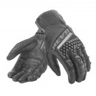 Breathable Leather Touch screen Gloves for Outdoor Motorcycle Cycling Riding Racing black_L