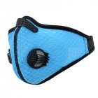 Breathable Mesh Bicycle Mask Dust Smog Windproof Protective Nylon Mesh Bike MTB Cycling Half Face Mask blue_One size