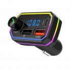 Bt06 Fm Radio Mp3 Player Bluetooth Hands-free Kit 2.1a Usb Car Charger Quick Charge For Mobile Phone black