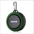C6 Portable Ip65 Waterproof Bluetooth-compatible  Speaker Big Suction Cup Hook Stereo Outdoor Sports Tf Subwoofer Mini Speaker green