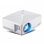 C80 Mini Projector 720P HD Multimedia System Portable Beamer for Home and Office with 2200 Lumens Brightness white_EU Plug