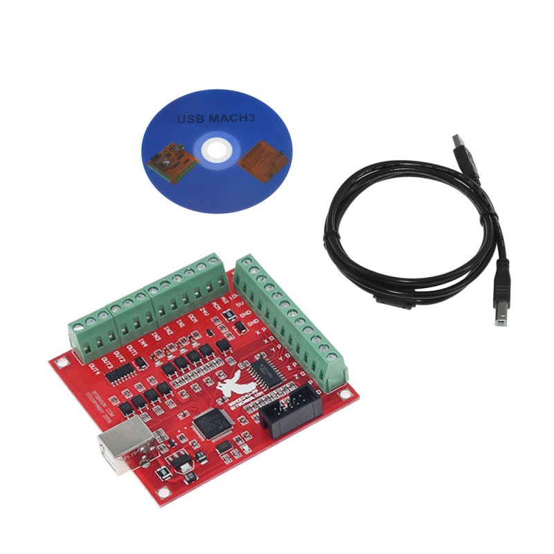 CNC USB MACH3 100Khz Breakout Board 4 Axis Interface Driver Motion Controller red