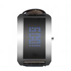 CVIZ LT73  Blue Fiction   Metal Alloy LED Watch with Scrolling Text  After the success of the first LED Watch for Ladies with Scrolling Text  we are glad to