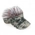 Camouflage Baseball Cap Show Wigs Caps Sunshade Hip Hop Hat Yellow camouflage blonde wig adjustable