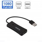 Capture Card USB2.0 to HDMI Game Video Live Broadcast for Ps4/xbox/switch Obs Live Broadcast Recording black