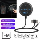 Car  5.0  Bluetooth-compatible  Receiver  Transmitter Mp3 Music Player Handsfree Calling Navigation Adapter Black