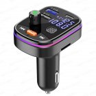 Car Bluetooth Mp3 Fm Transmitter With Usb Charging Port Display Adapter black