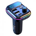 Car Bluetooth-compatable Mp3  Player Pd 18w Type C Qc3.0 Usb Charger Handsfree Wireless Fm Transmitter black
