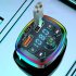 Car Bluetooth compatible 5 0 Fm Transmitter With Microphone Hands free Calls Dual Charger Mp3 Player Led Backlight black