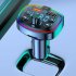 Car Bluetooth compatible 5 0 Fm Transmitter With Microphone Hands free Calls Dual Charger Mp3 Player Led Backlight black