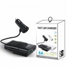 Car  Charger 8a Qc3.0 Front Rear Seat Car Charger 1 To 4 Multi-port 4usb Car Charg Ing Adapter With Cable Universal For Dc 12v black