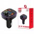 Car  Fm  Transmitter External Microphone Dual Usb Pd Type C Fast Charging Car Charger Bluetooth compatible 5 0 Hands Free Fm Modulator Q5 black