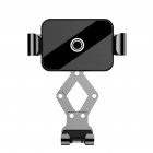Car Gravity Mute Automatic Clamping Firm Mobile Phone Holder Bracket black