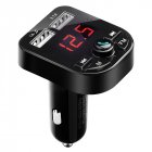 Car MP3 Music Player Bluetooth 5 0 Receiver FM Transmitter Dual USB Car Charger U Disk   TF Card Lossless Music Player black