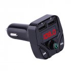 Car MP3 Player <span style='color:#F7840C'>FM</span> <span style='color:#F7840C'>Transmitter</span> Multifunction Hands-free Call Car Bluetooth Player USB Charger TF Card Support Black