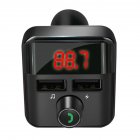 Car Mp3 Player Fm Transmitter Bluetooth-compatible Hands-free Dual Usb Wireless Charger black