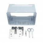 Car Radio 2DIN Installation Metal Cage Kits Brackets/Screws/Keys for Volkswagen Series Jetta Chico Golf Silver