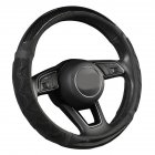 Car Supplies Steering Wheel Cover Genuine Leather SUV Four Seasons Universal Absorbent Non-slip  Cow Skin Cover black_38cm