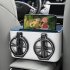Car Tissue Box Armrest Water Cup Holder Phone Holder Adjustable Strap Multi functional Interior Storage Box gray