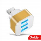 Car Usb Charging Extender 2.0 3-port Extended Usb Splitter With Indicator Light Plug And Play 3 In 1 For For Smart Phones Usb Fans gold