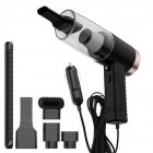 Car Vacuum Cleaner 12v 120w Powerful Mini Portable Wet Dry Handheld Duster Car Cleaning Tool wired black