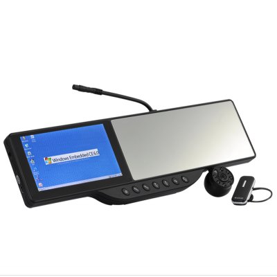 GPS Car Rearview Mirror w/ DVR + Camera