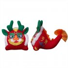 Cartoon Dragon Plush Doll Chinese Dragon Plush Toys Soft Stuffed Anime Animal Plushies For New Years Gifts Home Decor A red 12cm