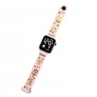 Cartoon Earth Electronic Wrist Watch Color Printing Led Square Dial Watch For Student 13
