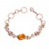Charming Austria Crystal Bracelet Ethnic Style Hand Ornaments Champagne gold   yellow