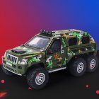 Children 1:24 Alloy 6-wheel Armored Vehicle With Sound Light Dynamic Cool Pull Back Military Car Model camouflage