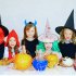 Children Adult Halloween Cosmetic Ball Party Pentagonal Magic Wizard Cap Witch Hat Purple star hat 38 36cm
