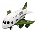 Children Airplane Model Toys Storable Inertial Alloy Car Model Ornaments Birthday Christmas Gifts For Boys green