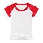 Children Simple Mosaic Short-Sleeve T-Shirt Summer Round Neck Tops