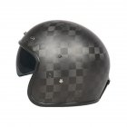 Retro Helmet Carbon Fibre Half Helmet Half Covered Riding Helmet Matte 24K carbon fiber XXL
