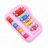 Children s  Knock on Piano Environmental ABS Colorful Kid Music Educational Toy Pink