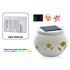 Chinese Ivory Ceramic Solar Light Jar with Flower Cutouts