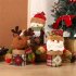 Christmas Cute Doll Ornaments Elk Snowman Santa Claus Figure Doll for Home Office Desktop Decoration Snowman