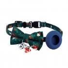 Christmas Pet Collar With Cute Bow Tie Quick-Release Buckle Pet Neck Accessories For Small Medium Large Dogs Cats green