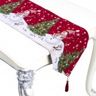 Christmas Printing Table  Runner Desk Cover Household Decorative Ornaments B Snowman