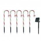 Christmas Solar Candy Cane Light with Pendent Led Ground Plug Crutch Lamp