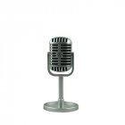 Classic Retro Dynamic Vocal <span style='color:#F7840C'>Microphone</span> Vintage Style <span style='color:#F7840C'>Mic</span> Universal Stand Compatible Live Performance Karaoke Studio Recording Silver