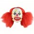 Clown with Red Pigtails Mask Latex Halloween Scary Mask Cosplay Clown Party Mask Prop